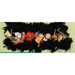 Komplektacija: komposteris 1260l + rozahuuso trąšos 4x5g