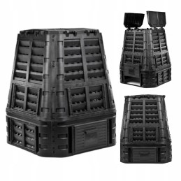 1 kameros ecobat komposteris, 740 l, juodas