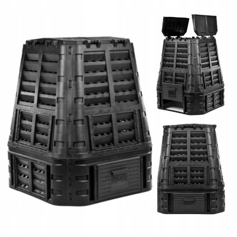 1 kameros ecobat komposteris, 740 l, juodas