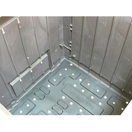 Sodo komposteris su pagrindu 340l keter deco komposteris rudas