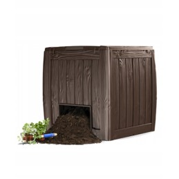 Sodo komposteris su pagrindu 340l keter deco komposteris rudas