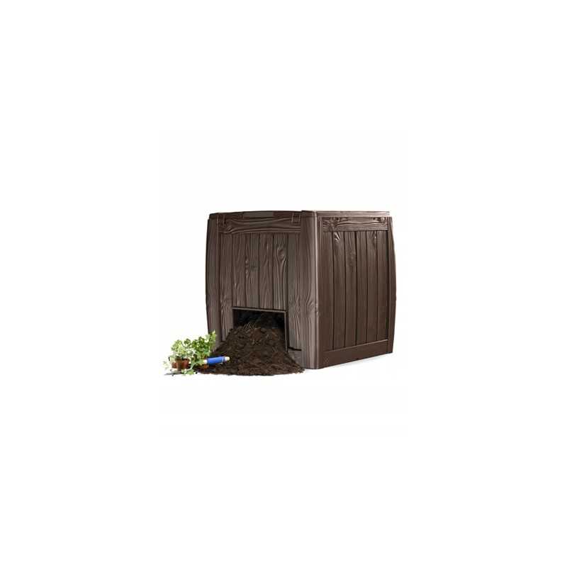 Sodo komposteris su pagrindu 340l keter deco komposteris rudas