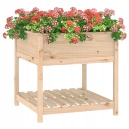Vidaxl lillepott riiuliga, 82,5x82,5x81 cm, täismännipuit