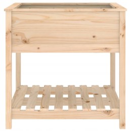 Vidaxl Planter with Shelf 82.5x82.5x81 cm Solid Pine Wood