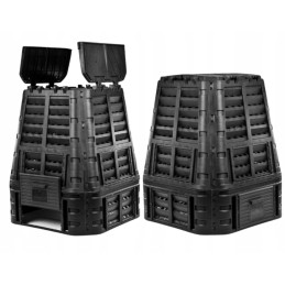 Termokomposteris, 1 kamera, sodas, ištisus metus, juodas, 740 l, hit