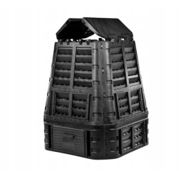 Termokomposteris, 1 kamera, sodas, ištisus metus, juodas, 740 l, hit