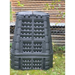 Termokomposteris, 1 kamera, sodas, ištisus metus, juodas, 740 l, hit