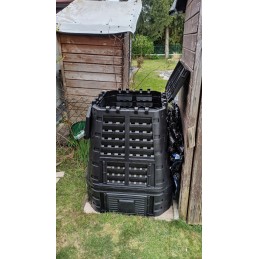 Termokomposteris, 1 kamera, sodas, ištisus metus, juodas, 740 l, hit