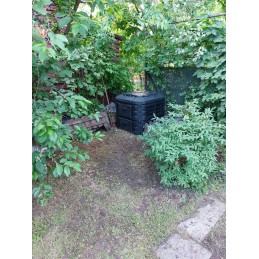 Modulinis sodo komposteris, juodas, veikiantis ištisus metus, vienos kameros