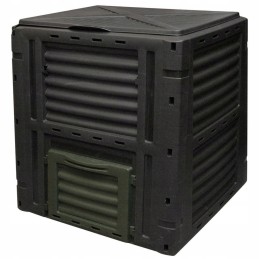 Didelis uždaras sodo komposteris, 450 l, juodas