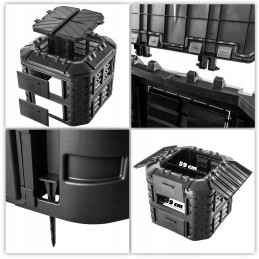 Modulinis sodo komposteris, juodas, veikiantis ištisus metus, vienos kameros