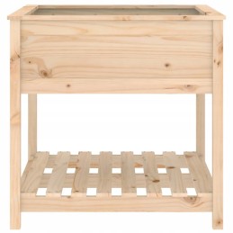 Vidaxl Planter with Shelf 82 5x82 5x81 cm Solid Pine Wood