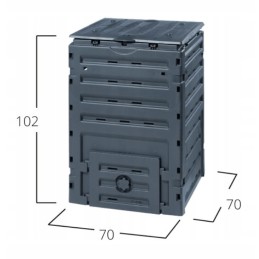 Sodo komposteris 450l, stabilus, talpus, ištisus metus eko meistras, pigu