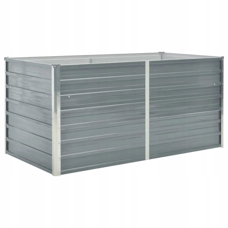 Garden pot 160 x 80 x 77 cm galvanized steel
