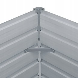 Garden pot 160 x 80 x 77 cm galvanized steel