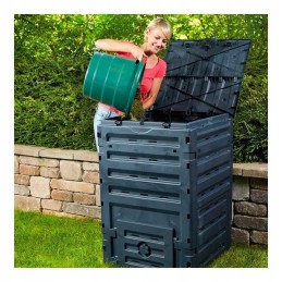 450l sodo komposteris, ištisus metus, atsparus, didelis komposto įvedimo sklendė