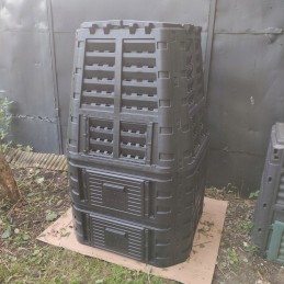 Termokomposteris, 1 kamera, sodo sklypas, ištisus metus, juodas, 1000 litrų