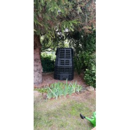 Termokomposteris, 1 kamera, sodo sklypas, ištisus metus, juodas, 1000 litrų