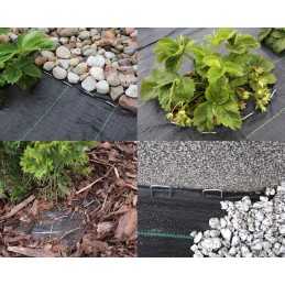 Cinkuoto plieno kaiščiai, antikoroziniai inkarai agrotekstilei 15cm 3mm x50
