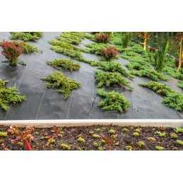 Stipri juoda agrotekstilė 100g piktžolėms viename metre 0,8 x 1m UV po akmeniu