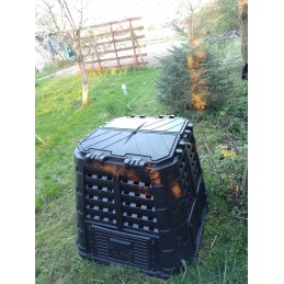 480l juodas šalčiui atsparus modulinis komposteris