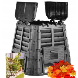 1 kameros ecobat komposteris, 480 l, juodas