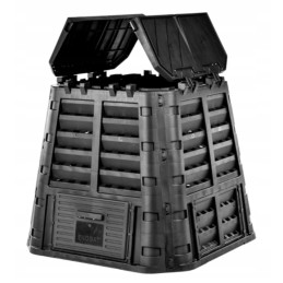 1 kameros ecobat komposteris, 480 l, juodas