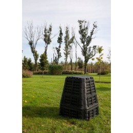 Sodo komposteris 480l juodas, ištisus metus, nemokamas komposto aktyvatorius