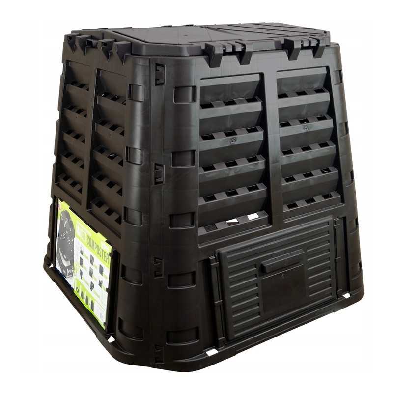 480l juodas šalčiui atsparus modulinis komposteris