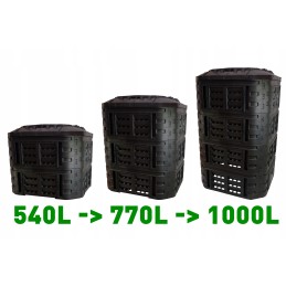 ecosmart 1000l juodas komposteris, naujas modelis