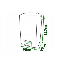 ecosmart 1000l juodas komposteris, naujas modelis