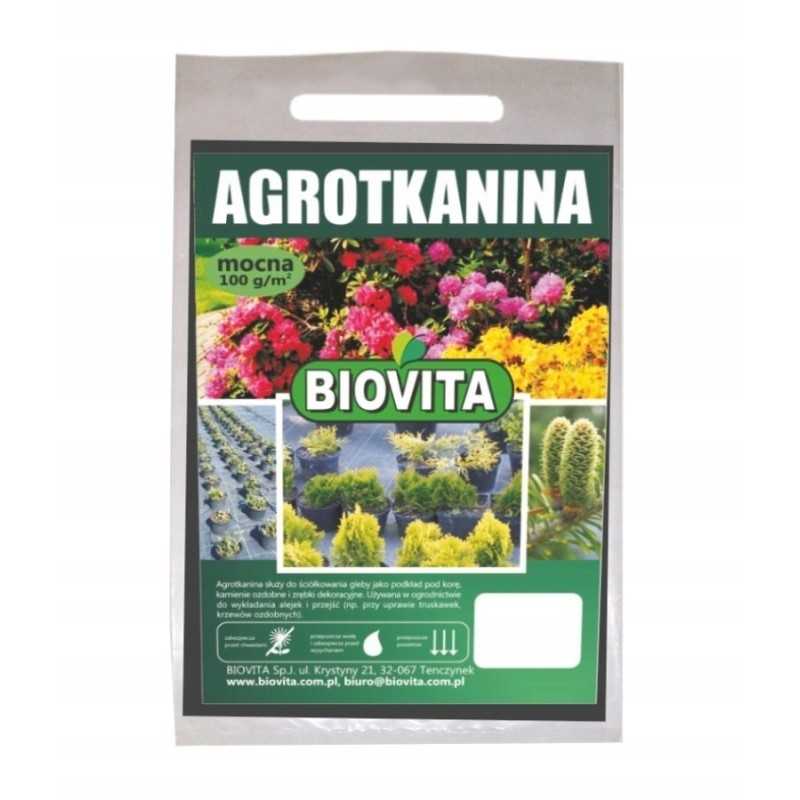 Stipri juoda agrotekstilė 0,8 x 5m 100g/m2 biovita mulčiavimas nuo piktžolių