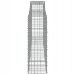 Decorative gabion basket, 400x50x140/160cm, silver