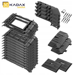 Juodas modulinis sodo komposteris, ištisus metus, su trąšomis, 950l bakas