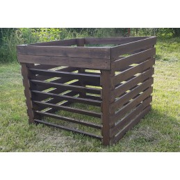 Sodo komposteris iš medžio, 1400l, impregnuotas vidaron wenge v10