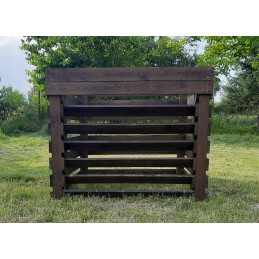 Sodo komposteris iš medžio, 1400l, impregnuotas vidaron wenge v10