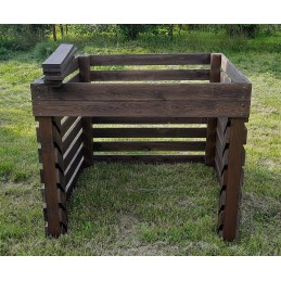 Sodo komposteris iš medžio, 1400l, impregnuotas vidaron wenge v10