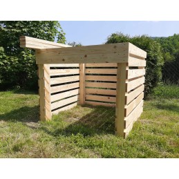 Sodo komposteris iš medžio, 1400l, impregnuotas vidaron wenge v10