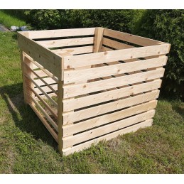 Sodo komposteris iš medžio, 1400l, impregnuotas vidaron wenge v10