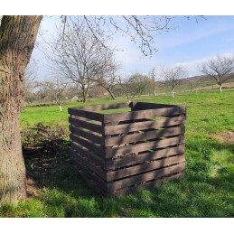 Sodo komposteris iš medžio, 1400l, impregnuotas vidaron wenge v10