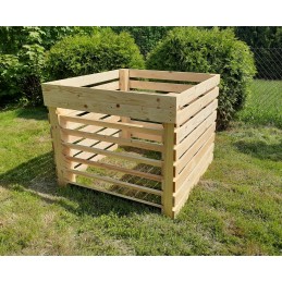 Sodo komposteris iš medžio masyvo, 1400l, apdailintas vidaron impregnavimu