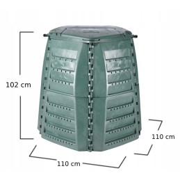 Ištisus metus veikiantis sodo komposteris 600 l termožvaigždė