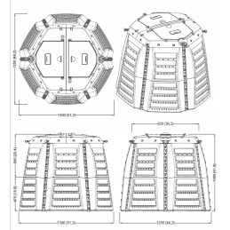Ištisus metus veikiantis sodo komposteris 600 l termožvaigždė