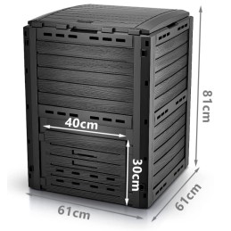 Vounot sodo komposteris, didelis kokybiškas, 300l