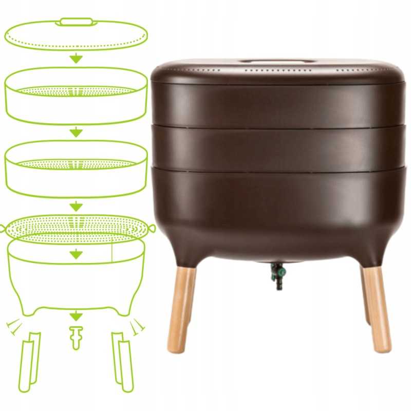 Vermikomposterinis komposteris balkonui namuose