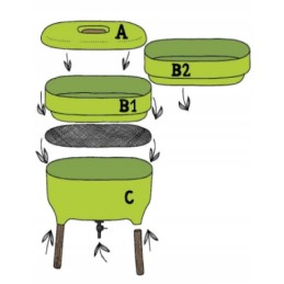 Vermikomposterinis komposteris balkonui namuose
