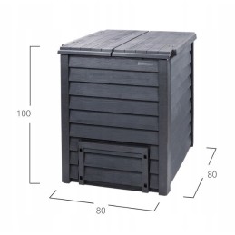 Premium termo-medinis sodo komposteris 600l