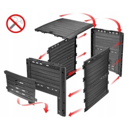 Vounot sodo komposteris, didelis kokybiškas, 300l