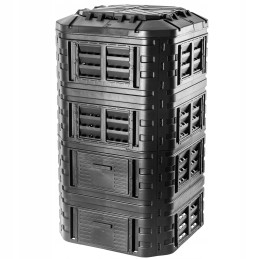 Modulinis sodo komposteris, juodas, ištisus metus, vienos kameros, didelis