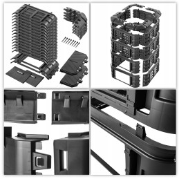 Modulinis sodo komposteris, juodas, ištisus metus, vienos kameros, didelis
